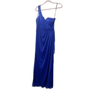 Xscape Blue One Shoulder Social Prom  Size 10 Dress